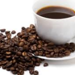 Image of coffee cup and coffee beans